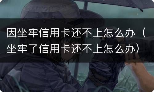 因坐牢信用卡还不上怎么办（坐牢了信用卡还不上怎么办）