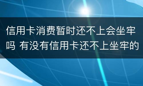 信用卡消费暂时还不上会坐牢吗 有没有信用卡还不上坐牢的