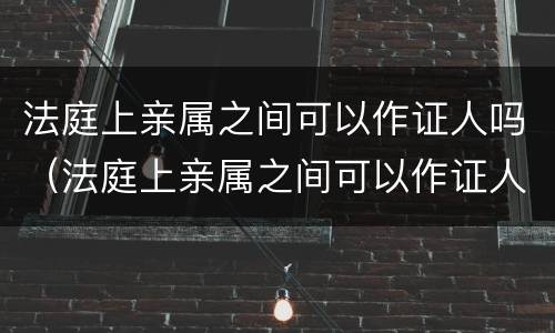 法庭上亲属之间可以作证人吗（法庭上亲属之间可以作证人吗）