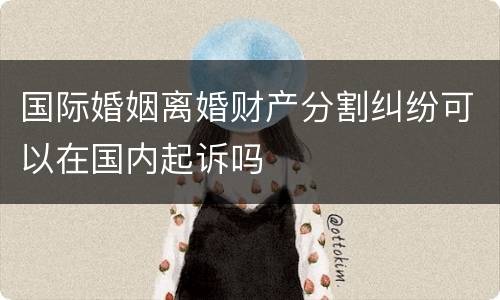 国际婚姻离婚财产分割纠纷可以在国内起诉吗