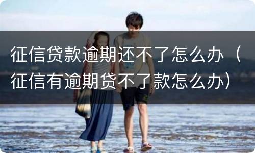 征信贷款逾期还不了怎么办（征信有逾期贷不了款怎么办）