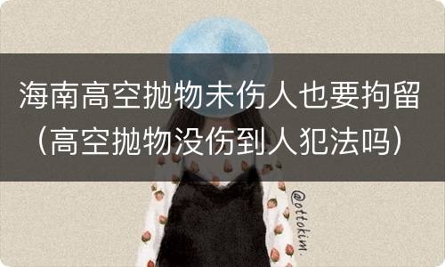 海南高空抛物未伤人也要拘留（高空抛物没伤到人犯法吗）