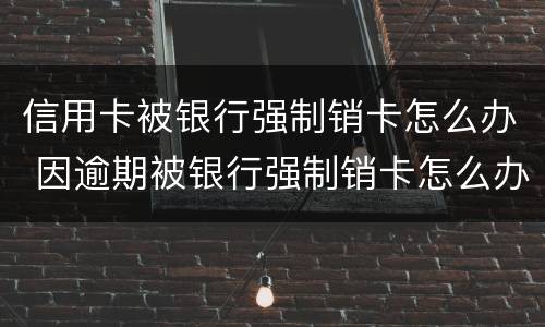 信用卡被银行强制销卡怎么办 因逾期被银行强制销卡怎么办