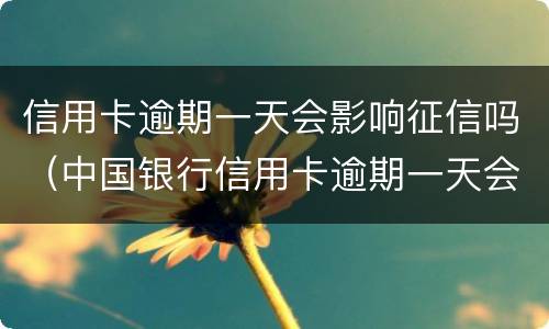 信用卡逾期一天会影响征信吗（中国银行信用卡逾期一天会影响征信吗）