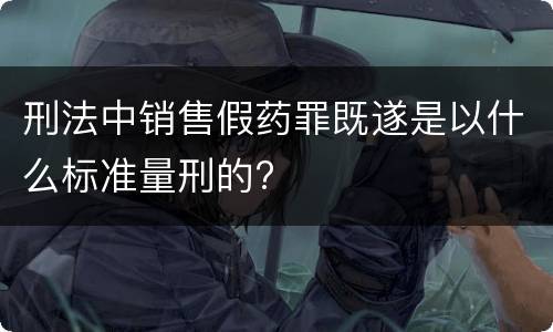 刑法中销售假药罪既遂是以什么标准量刑的?