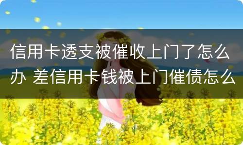 信用卡透支被催收上门了怎么办 差信用卡钱被上门催债怎么办