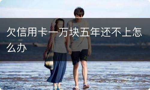 欠信用卡一万块五年还不上怎么办