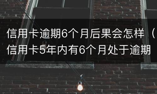 信用卡逾期6个月后果会怎样（信用卡5年内有6个月处于逾期状态能贷款吗）