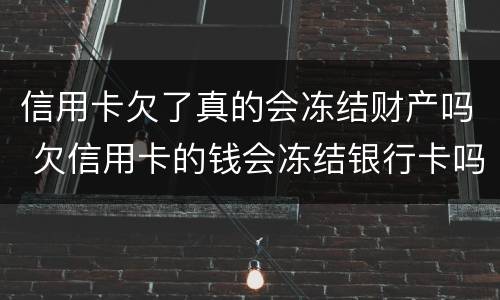 信用卡欠了真的会冻结财产吗 欠信用卡的钱会冻结银行卡吗