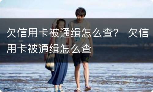 欠信用卡被通缉怎么查？ 欠信用卡被通缉怎么查