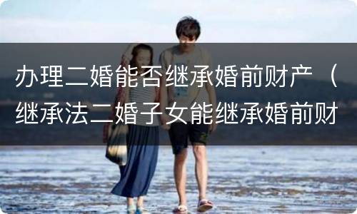 办理二婚能否继承婚前财产（继承法二婚子女能继承婚前财产吗）