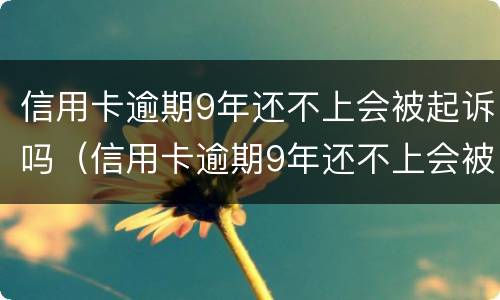 信用卡逾期9年还不上会被起诉吗（信用卡逾期9年还不上会被起诉吗怎么办）