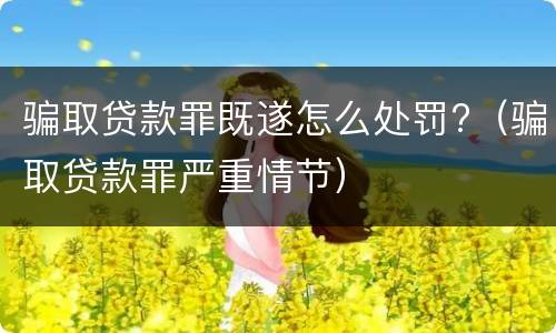 骗取贷款罪既遂怎么处罚?（骗取贷款罪严重情节）