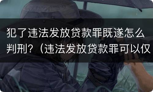 犯了违法发放贷款罪既遂怎么判刑?（违法发放贷款罪可以仅按行为定罪）