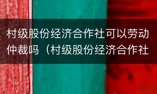 村级股份经济合作社可以劳动仲裁吗（村级股份经济合作社可以劳动仲裁吗）