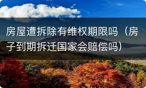 房屋遭拆除有维权期限吗（房子到期拆迁国家会赔偿吗）