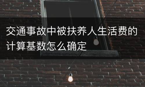 交通事故中被扶养人生活费的计算基数怎么确定