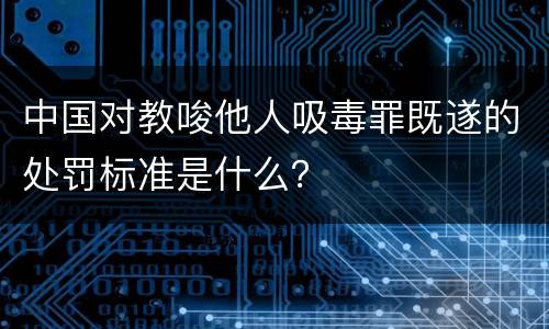 中国对教唆他人吸毒罪既遂的处罚标准是什么？