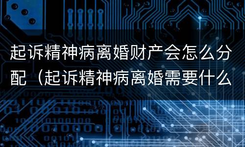 起诉精神病离婚财产会怎么分配（起诉精神病离婚需要什么证明）