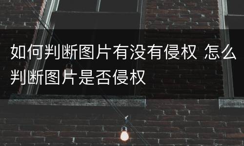 如何判断图片有没有侵权 怎么判断图片是否侵权