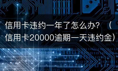 信用卡违约一年了怎么办？（信用卡20000逾期一天违约金）