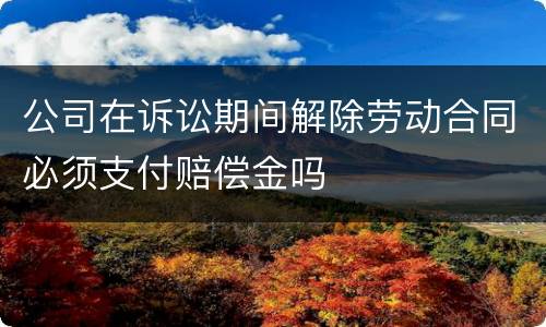 公司在诉讼期间解除劳动合同必须支付赔偿金吗