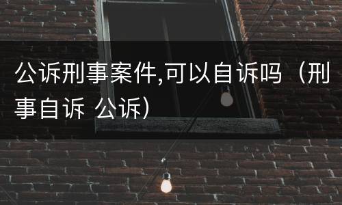 公诉刑事案件,可以自诉吗（刑事自诉 公诉）