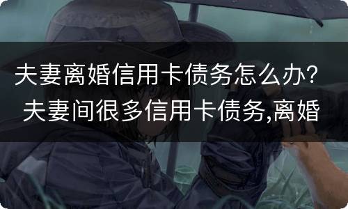 夫妻离婚信用卡债务怎么办？ 夫妻间很多信用卡债务,离婚协议