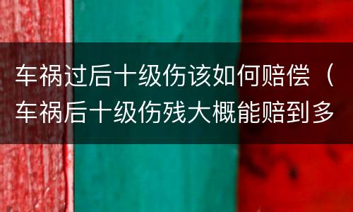 车祸过后十级伤该如何赔偿（车祸后十级伤残大概能赔到多少钱?）