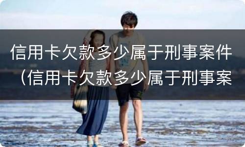 信用卡欠款多少属于刑事案件（信用卡欠款多少属于刑事案件范围）