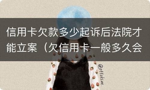 信用卡欠款多少起诉后法院才能立案（欠信用卡一般多久会起诉到法院）