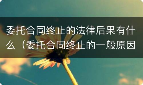 委托合同终止的法律后果有什么（委托合同终止的一般原因有什么）