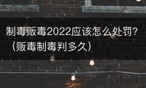 制毒贩毒2022应该怎么处罚？（贩毒制毒判多久）