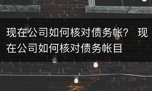 现在公司如何核对债务帐？ 现在公司如何核对债务帐目