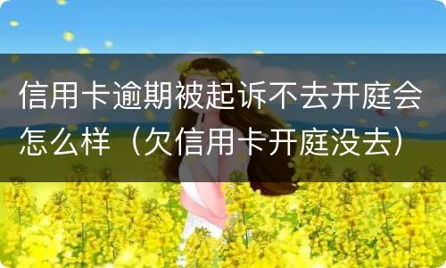 信用卡逾期被起诉不去开庭会怎么样（欠信用卡开庭没去）