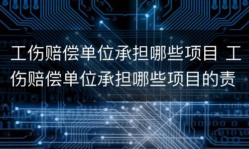 工伤赔偿单位承担哪些项目 工伤赔偿单位承担哪些项目的责任