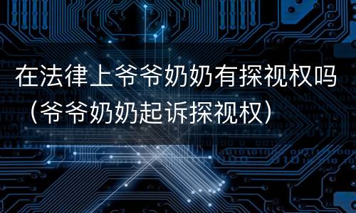 在法律上爷爷奶奶有探视权吗（爷爷奶奶起诉探视权）