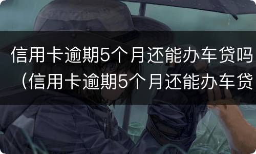 信用卡逾期5个月还能办车贷吗（信用卡逾期5个月还能办车贷吗知乎）