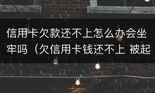 信用卡欠款还不上怎么办会坐牢吗（欠信用卡钱还不上 被起诉了 会不会做牢）