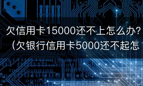 欠信用卡15000还不上怎么办？（欠银行信用卡5000还不起怎么办）