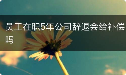 员工在职5年公司辞退会给补偿吗