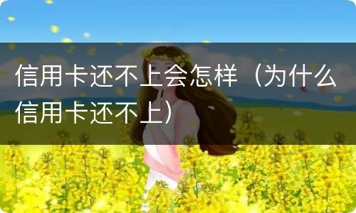 信用卡还不上会怎样（为什么信用卡还不上）