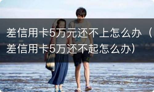 差信用卡5万元还不上怎么办（差信用卡5万还不起怎么办）