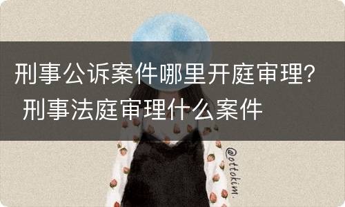 刑事公诉案件哪里开庭审理？ 刑事法庭审理什么案件