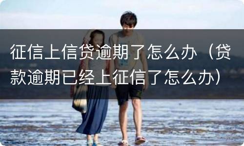 征信上信贷逾期了怎么办（贷款逾期已经上征信了怎么办）