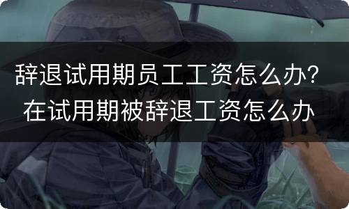 辞退试用期员工工资怎么办？ 在试用期被辞退工资怎么办