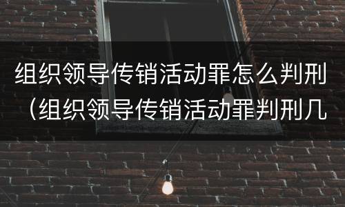 组织领导传销活动罪怎么判刑（组织领导传销活动罪判刑几年）