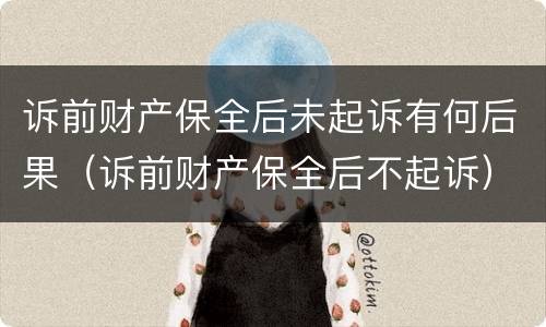 诉前财产保全后未起诉有何后果（诉前财产保全后不起诉）