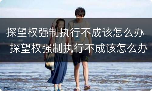 探望权强制执行不成该怎么办 探望权强制执行不成该怎么办理