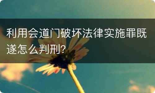利用会道门破坏法律实施罪既遂怎么判刑？
